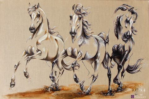 Huile sur toile de lin - 55x45cm - Disponible