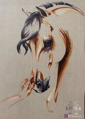 Huile sur toile de lin - 55x45cm - Disponible