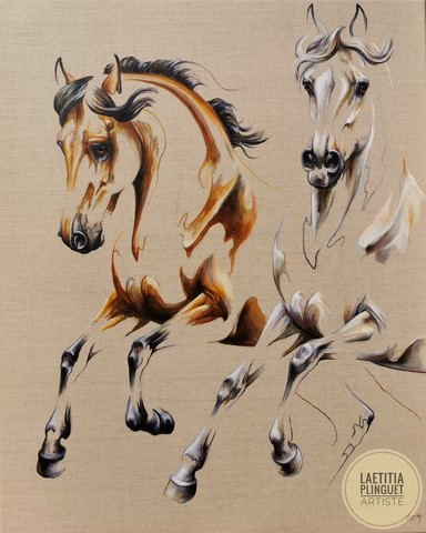 Huile sur toile de lin - 55x45cm - Disponible