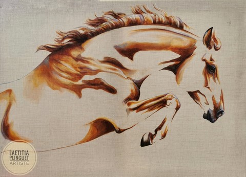 Huile sur toile de lin - 55x45cm - Disponible