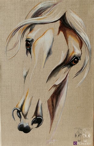 Huile sur toile de lin - 55x45cm - Disponible