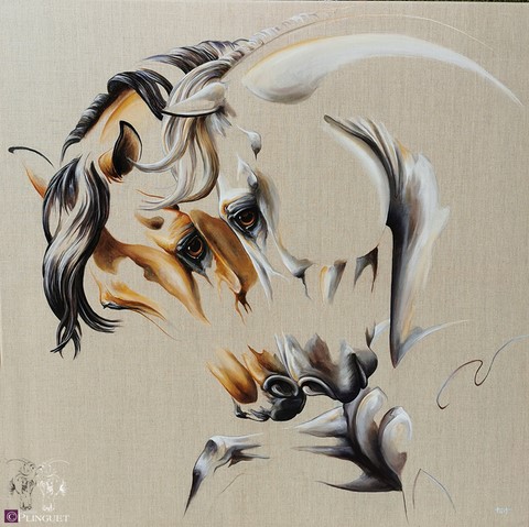 Huile sur toile de lin - 55x45cm - Disponible