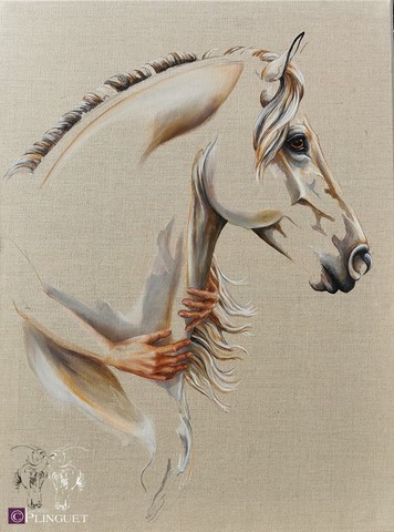 Huile sur toile de lin - 55x45cm - Disponible